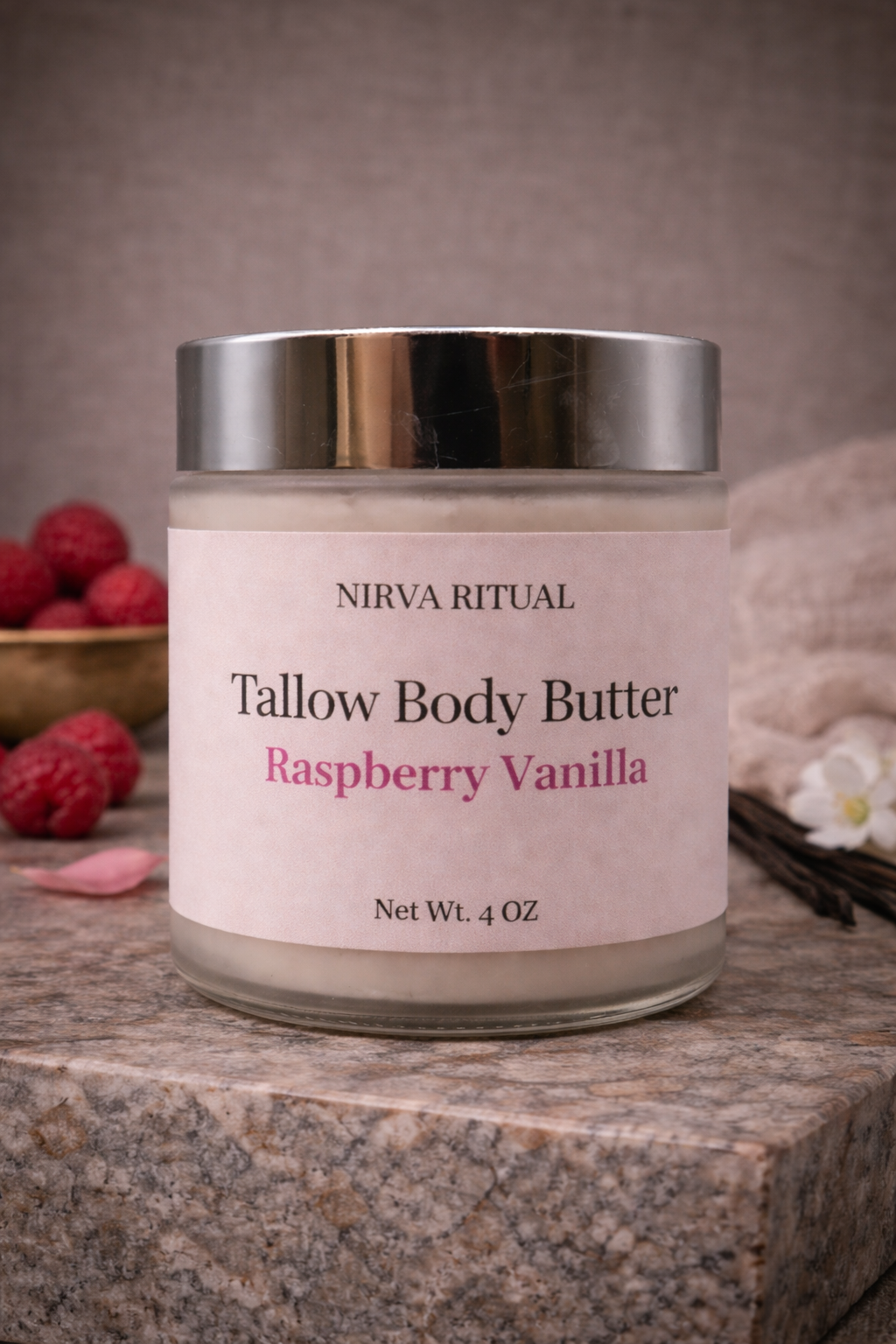 Beef Tallow Moisturizer - Raspberry Vanilla